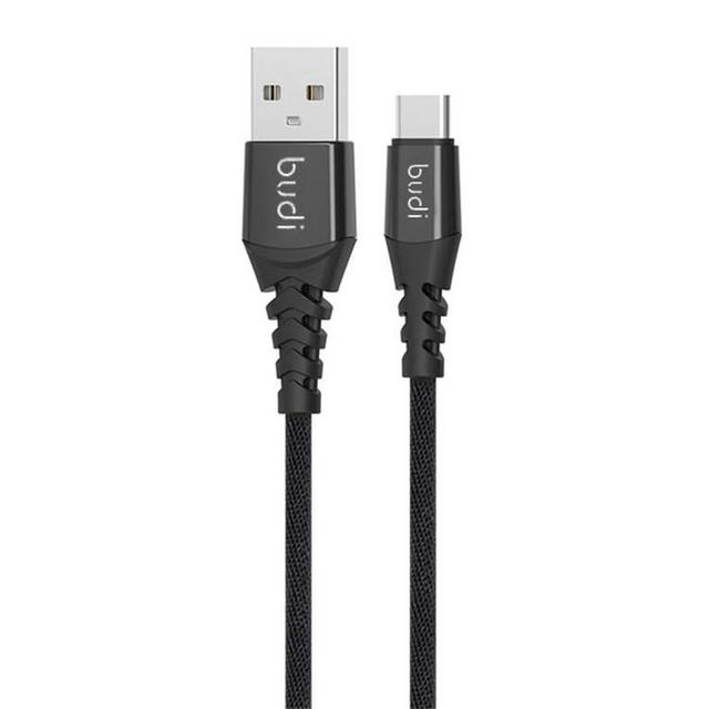 وصلة شحن تايب سي زنك لون اسود من بودي Budi Sync USB Type-C Cable Zinc Alloy Metal Black - SW1hZ2U6MTY1MTc5Nw==