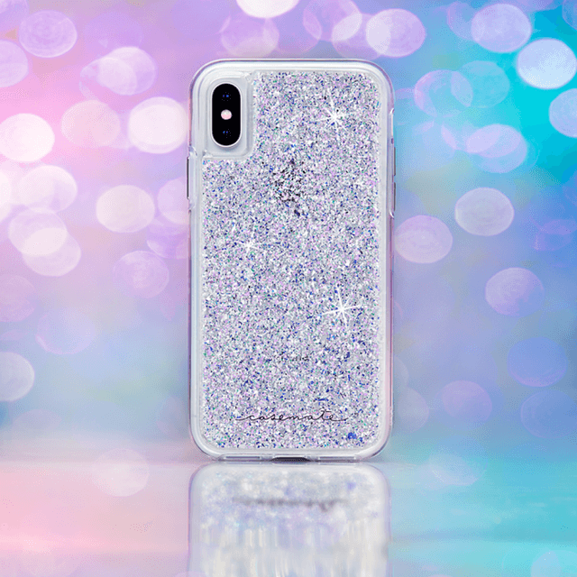 كفر جوال ايفون لجوال ايفون اكس/ اكس اس كيس ميت شفاف وفضي CASE MATE Twinkle Stardust For iPhone XS / X - SW1hZ2U6MTY3OTc4MQ==