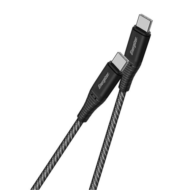 سلك شاحن تايب سي 2 متر 100 واط لون اسود من اينرجيزير ENERGIZER CABLE USBC USBC METAL 100W 2M BLACK - SW1hZ2U6MTY3OTIyNA==