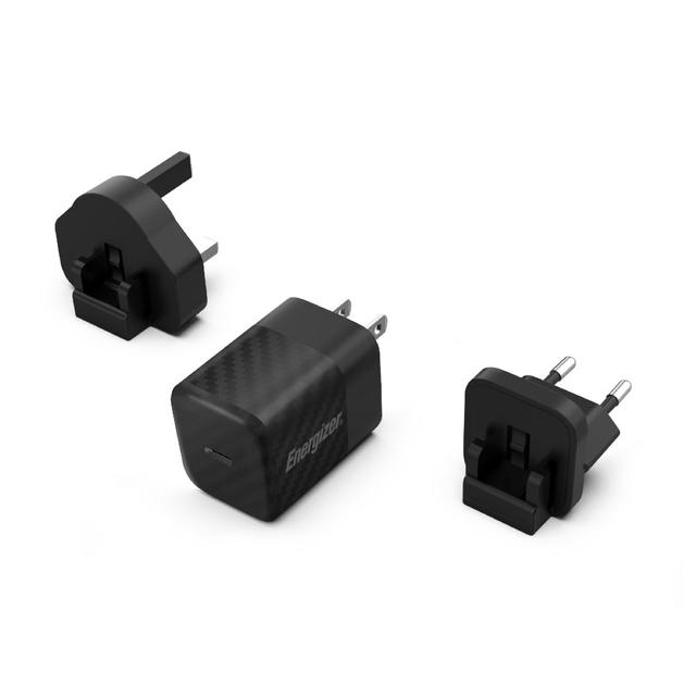 شاحن جداري 20 واط اسود من اينرجيزر ENERGIZER WALL CHARGER PD 20W EU UK US BLACK - SW1hZ2U6MTY3OTEyNg==