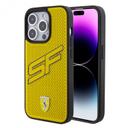 Ferrari PU Leather Case with Big SF Perforated Design for iPhone 15 Promax - Yellow - SW1hZ2U6MTY0NDgwNw==
