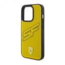 Ferrari PU Leather Case with Big SF Perforated Design for iPhone 15 Promax - Yellow - SW1hZ2U6MTY0NDgxNw==