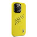 Ferrari Silicone Case with All Over SF Pattern for iPhone 15 Promax - Yellow - SW1hZ2U6MTY0NDU1Nw==