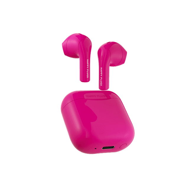 سماعات لاسلكية لون زهري من هابي بلغس HAPPY PLUGS Joy True Wireless Headphones Cerise - SW1hZ2U6MTY4MTE3NQ==