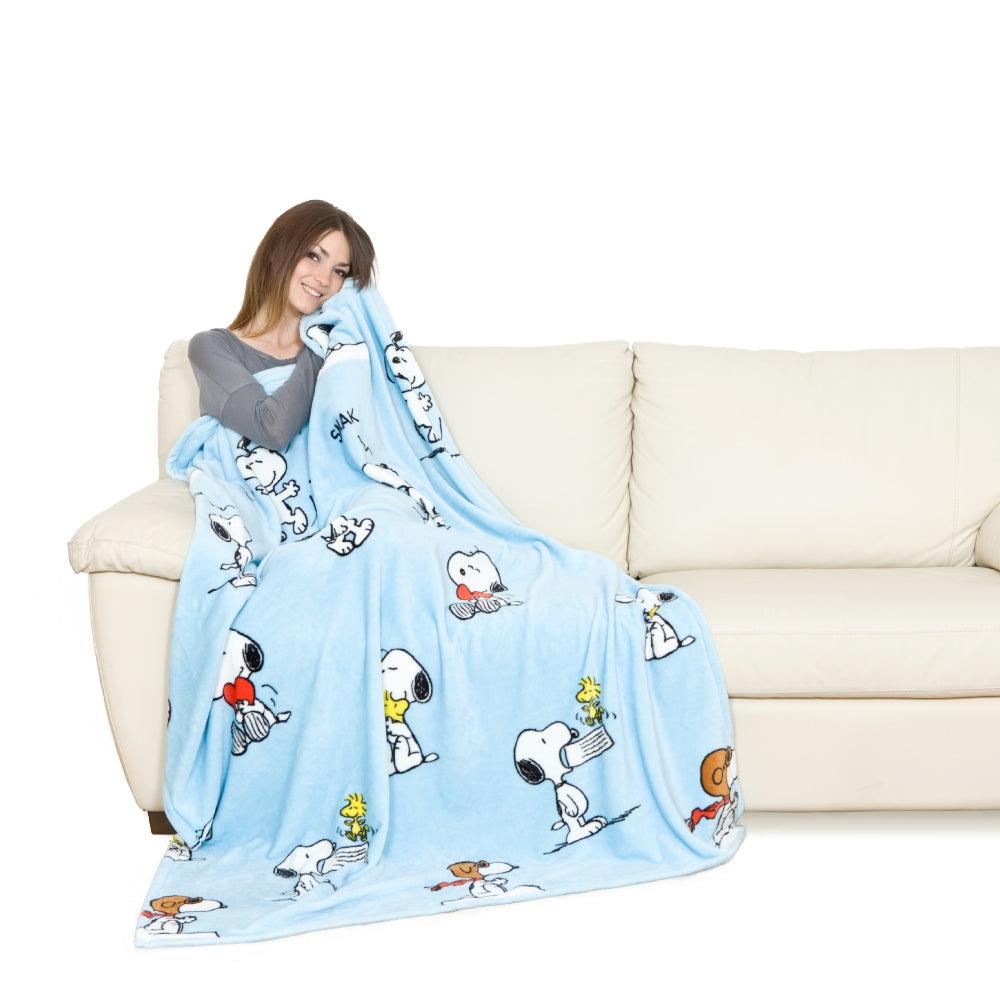 غطاء شتوي للاطفال بشخصيات سنوبي من كانغورو Kanguru Rolled Plaid Snoopy