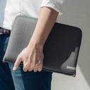 حقيبة لابتوب ماك بوك 14 برو من شركة موشي لون فضي Moshi Macbook Pro 14 Pluma Sleeve Herringbone Gray - SW1hZ2U6MTY4MDk3MQ==
