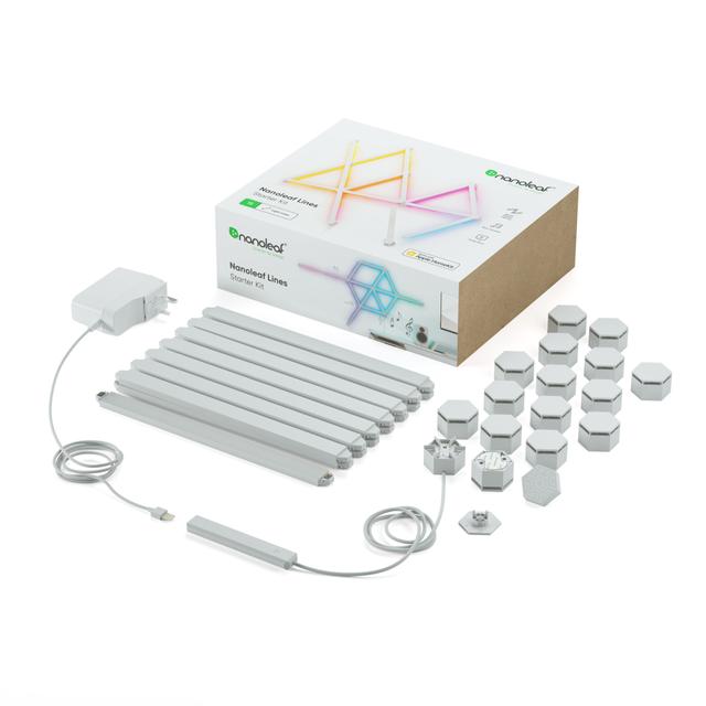 NANOLEAF Lines Starter Kit - Smart WiFi LED Panel System w/ Music Visualizer - 15 Pack UK - White - SW1hZ2U6MTY4MDIwMg==