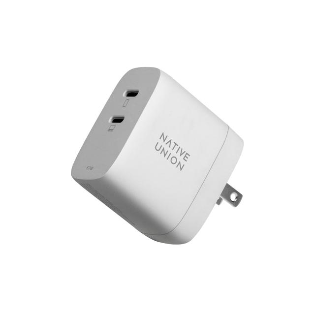 شاحن سريع 67 واط ومأخذين تايب سي لون ابيض ناتيف يونيون Native Union Fast Gan Charger PD 67W Dual 2 X USBC White - SW1hZ2U6MTY4MDIzNQ==