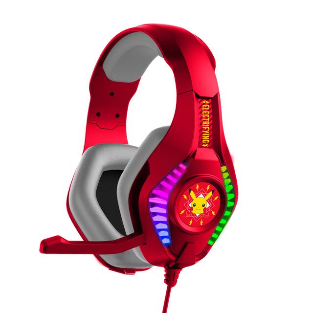 سماعات اطفال مع اضاءة بيكاتشو لون احمر او تي ال OTL On Ear Wired ProG5 Gaming Headphone Changing LED light Pikachu Red - SW1hZ2U6MTY4MTcyNg==