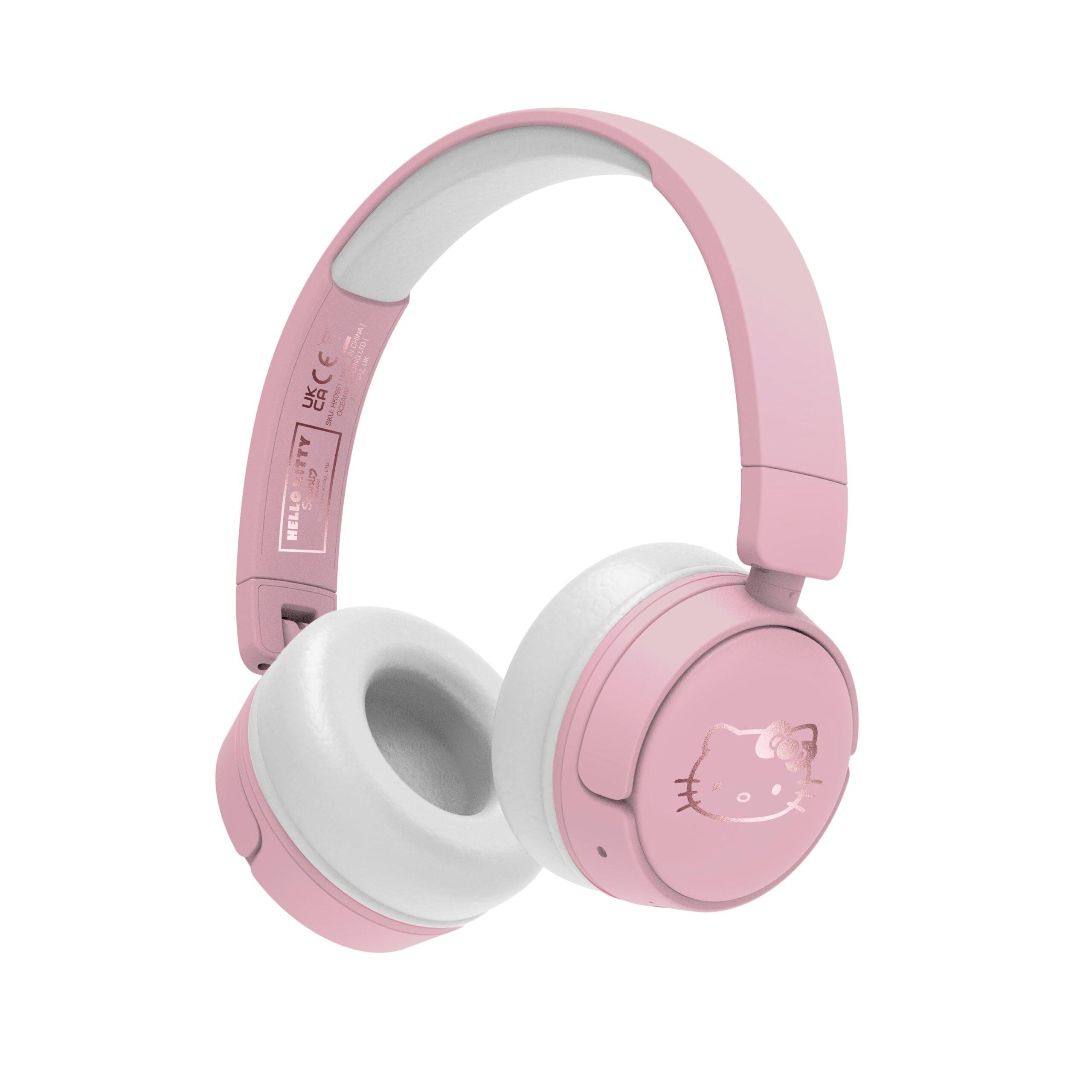 سماعات وايرلس هيلو كاتي من او تي ال OTL On Ear Wireless Headphone Rose Gold Hello Kitty Pink