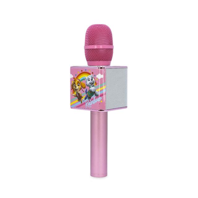 مايك غناء للاطفال بشخصية بو باترول لون وردي من او تي ل OTL Paw Patrol Sky Karaoke Microphone with Bluetooth Speaker Pink - SW1hZ2U6MTY4MDEzMw==