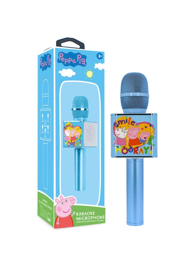 مايك غناء للاطفال بشخصية بيبا بيغ من او تي ل OTL Peppa Pig Karaoke Microphone with Bluetooth Speaker Blue - SW1hZ2U6MTY4MTkzMQ==