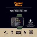 PANZERGLASS Apple Watch Series 7 41mm Screen Protector Glass Super Plus - Black Frame - Clear - SW1hZ2U6MTY4MDIyNQ==