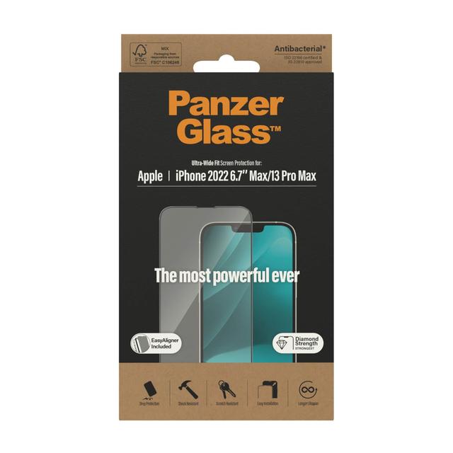 شاشة حماية موبايل ايفون 14 بلس الترا وايد شفاف من بانزر جلاس PANZERGLASS iPhone 14 Plus Ultra Wide Fit Screen Protector with Applicator Clear - SW1hZ2U6MTY3OTI2OA==