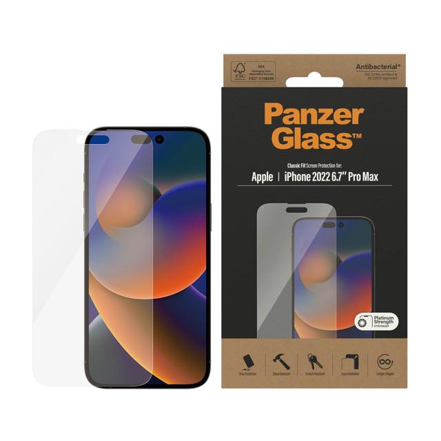 PANZERGLASS iPhone 14 Pro Max - Classic Fit Screen Protector - Clear - SW1hZ2U6MTY3OTY2MQ==