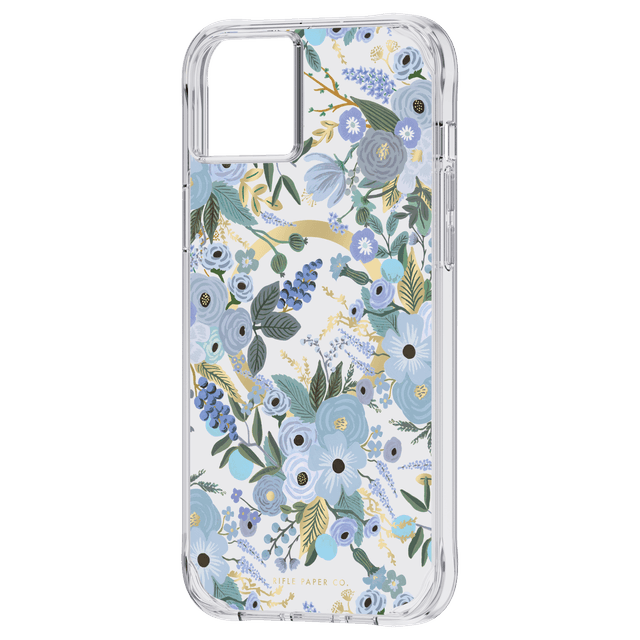 RIFLE PAPER CO. iPhone 14 Plus - Garden Party Blue with Magsafe - Clear - SW1hZ2U6MTY3OTY1Ng==