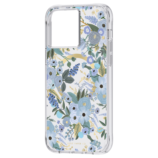 RIFLE PAPER CO. iPhone 14 Pro Max - Garden Party Blue with Magsafe - Clear - SW1hZ2U6MTY3OTgwOA==