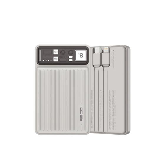 Recci RPB-P40 22.5W + PD20W Power Bank 10000Mah (Built-In Type-C + iOS Devices Cable)