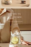 ابريق شاي زجاج مع قاعدة تسخين كهربائية Electric Kettle Multi Cooker Pot Heating Cup