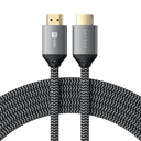 SATECHI 8K Ultra High Speed HDMI Cable 2M - Braided Nylon, 24K Gold Plated Connector - Black - SW1hZ2U6MTY4MDU1MQ==