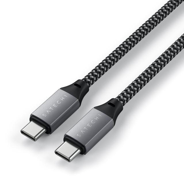 كيبل تايب سي 25 سم رمادي ساتشي SATECHI USB-C to USB-C Short Cable - SW1hZ2U6MTY4MDIwOQ==