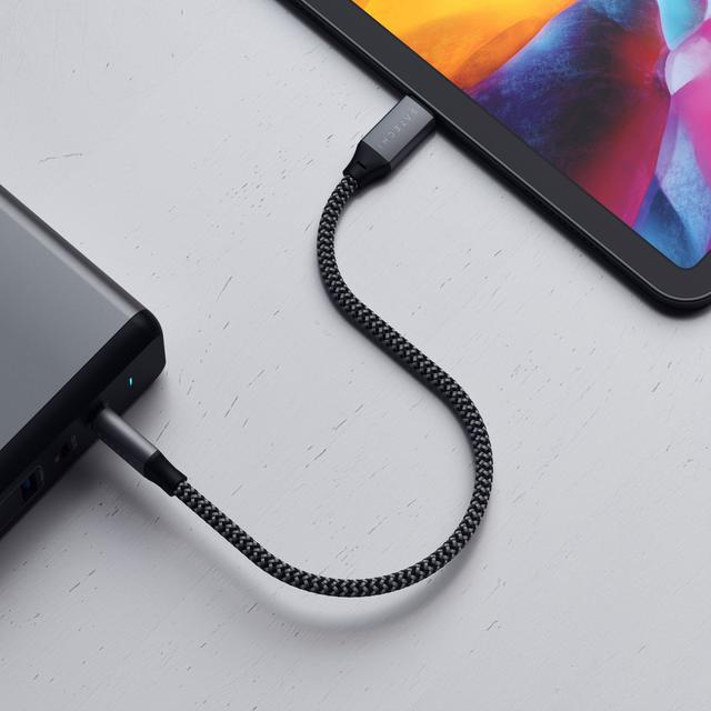 كيبل تايب سي 25 سم رمادي ساتشي SATECHI USB-C to USB-C Short Cable - SW1hZ2U6MTY4MDIxMQ==