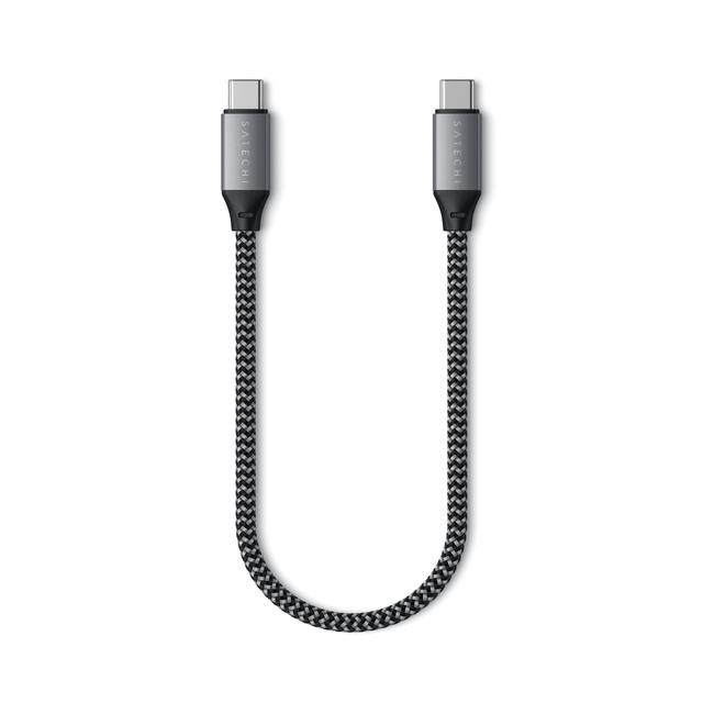 كيبل تايب سي 25 سم رمادي ساتشي SATECHI USB-C to USB-C Short Cable - SW1hZ2U6MTY4MDIwNw==