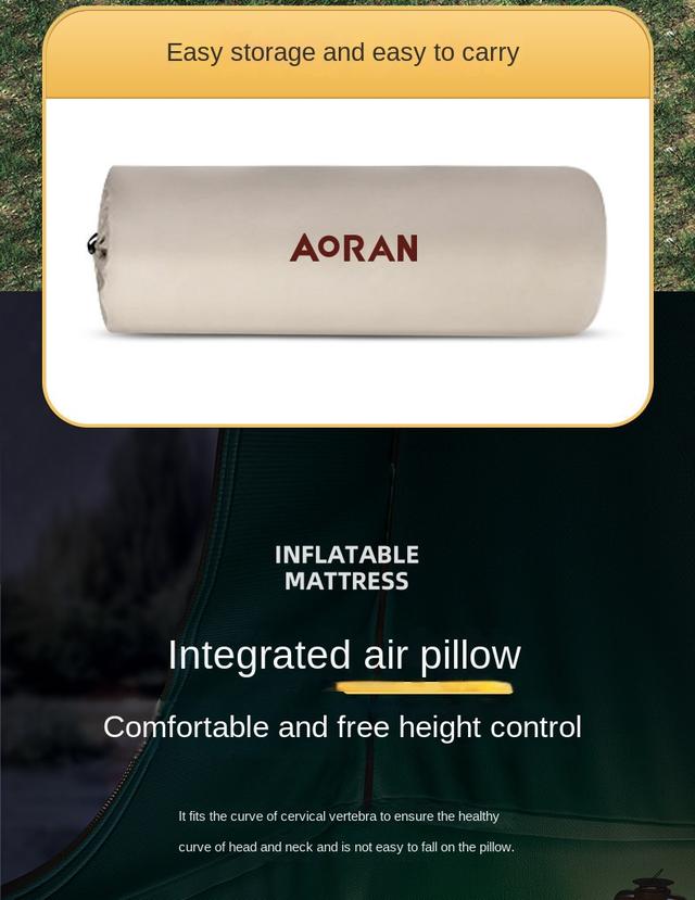 سرير هوائي نفخ للتخييم Aoran Automatic Inflatable Sleeping Mat - SW1hZ2U6MTY3MzE1Ng==