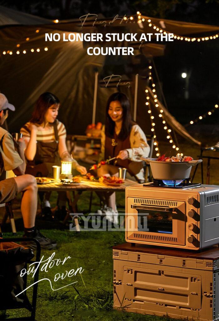Portable Baking Oven Gas Burner Outdoor Camping Cooking Machine
