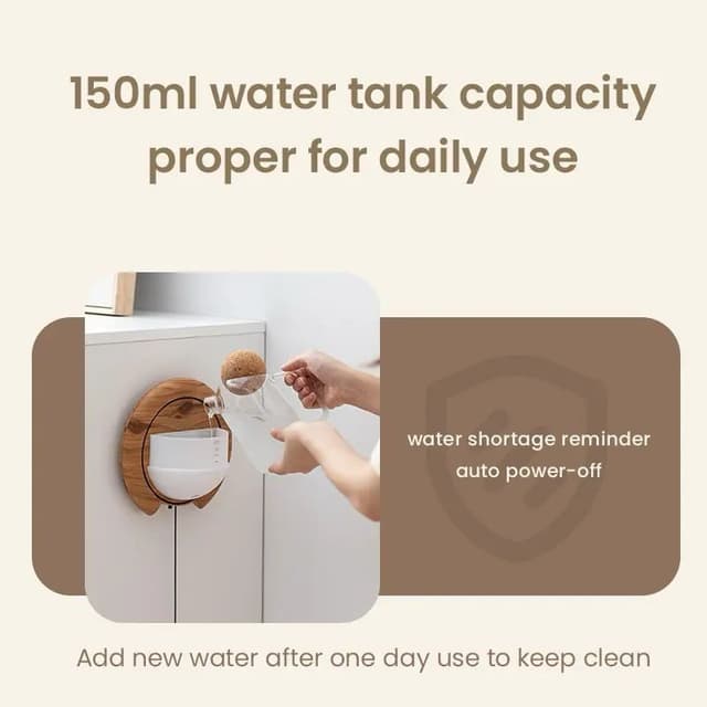 اضاءة جدارية بدون كهرباء قابلة للشحن 4000 مللي أمبير مع مرطب جو مدمج Wall-Mounted Lamp With Aroma Diffuser