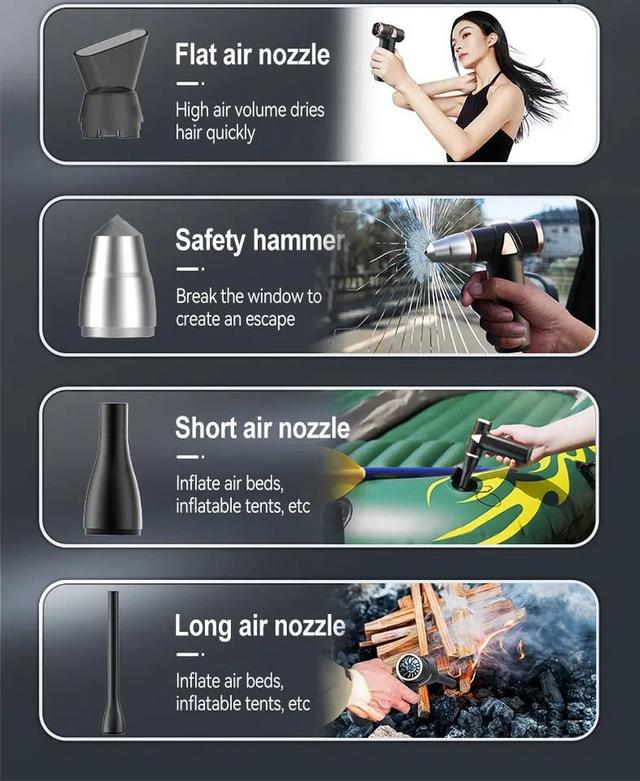 منفاخ هواء محمول صغير ليسكولتون 45 واط Lescolton Multi-functional mini high speed JetFan