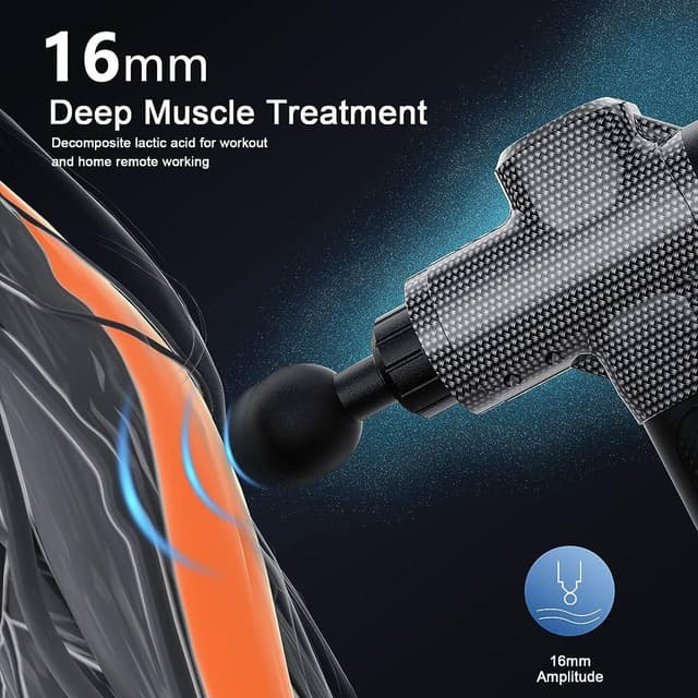 مسدس مساج محمول 2600 مللي أمبير مع 10 رؤوس تدليك Handheld Massage Gun for Athletes