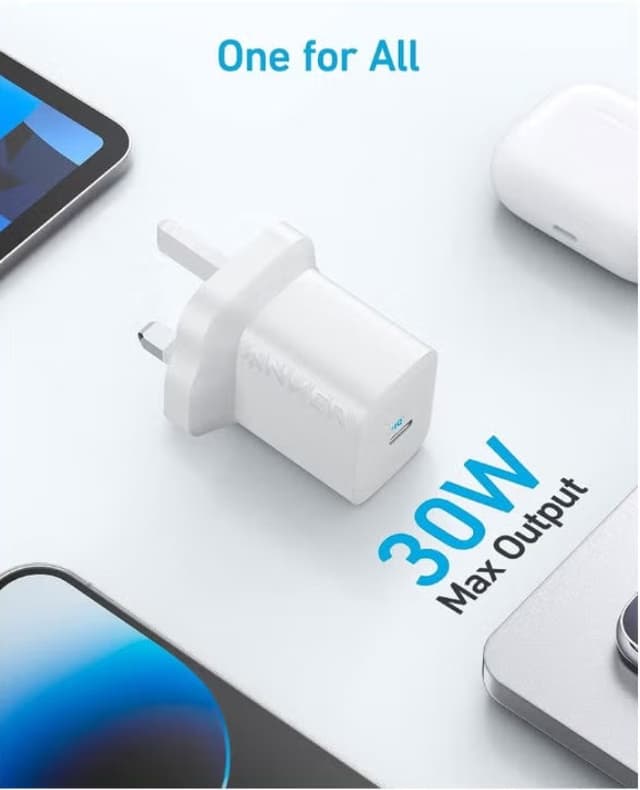 Anker 312 Charger 30w USB-C Fast Charger White | A2640K21
