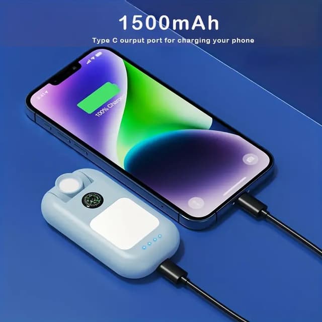 كشاف طوارئ 1000 لومن مع باور بنك مدمج 1500 مللي أمبير Emergency Portable Flashlight With Power Bank