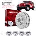 Jeep Wrangler 2007 to 2018 (Wrangler JK) - Drilled and Slotted Brake Disc Rotors by PowerStop Evolution - SW1hZ2U6MzE2NDQ2NQ==