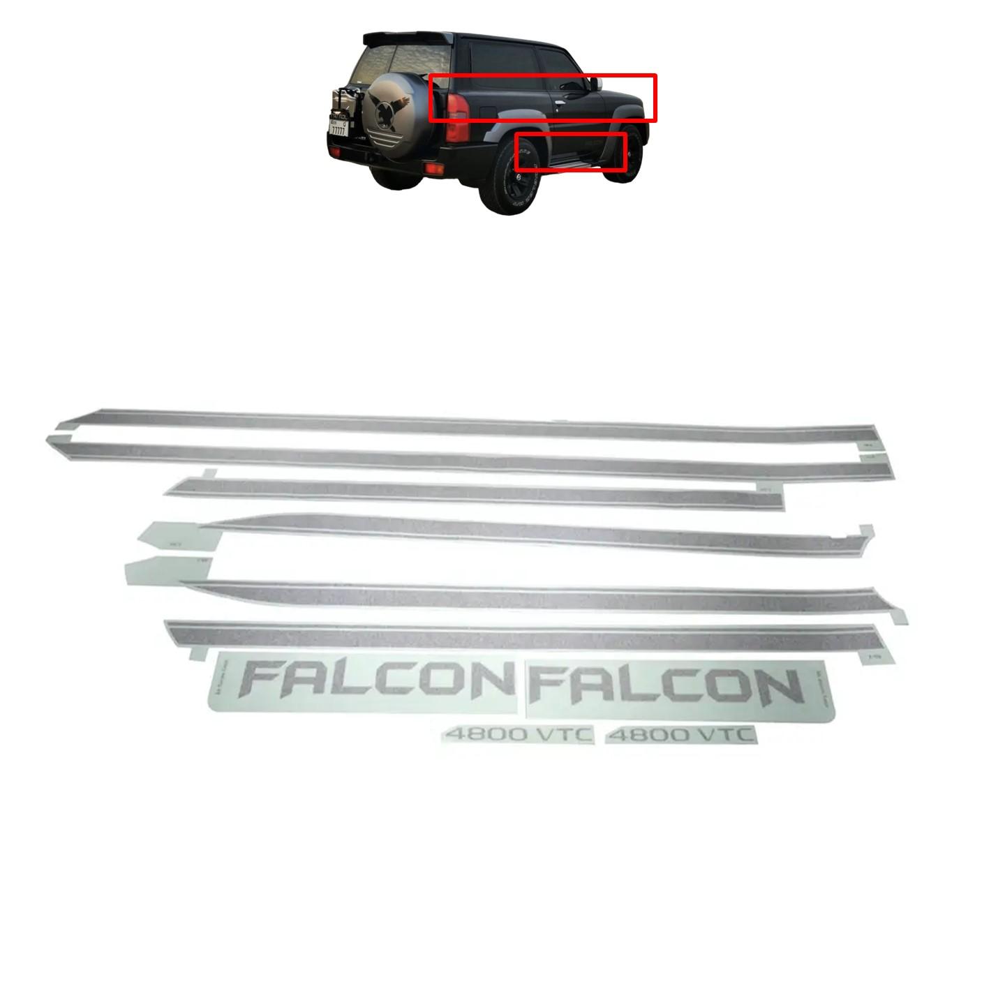 Falcon SWB Side Stripe Grey Nissan Patrol Y61 VTC GU