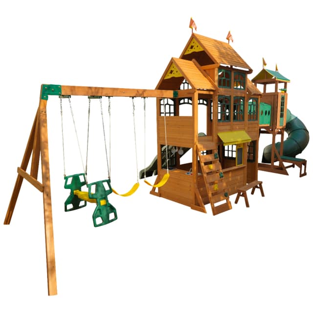 KidKraft Bear Cave Lodge Swing Set / Playset