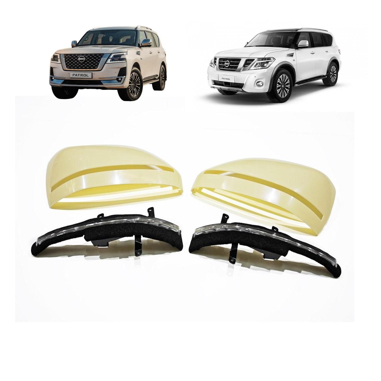 Side Mirror Covers with Sequential LED Lights Nissan Patrol Y62