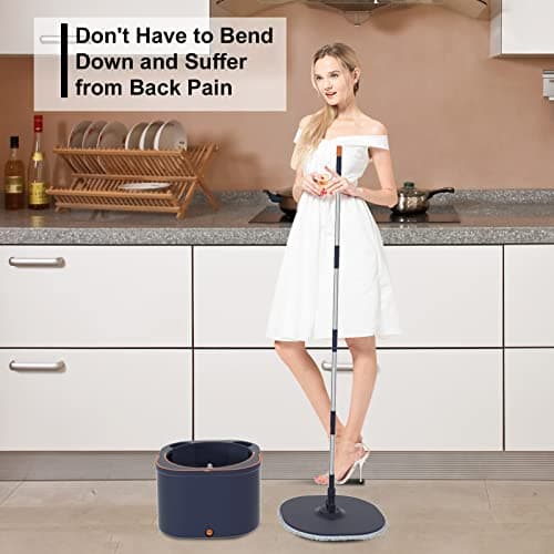 Hands Free Wet Dry Flat Mop With Bucket Set