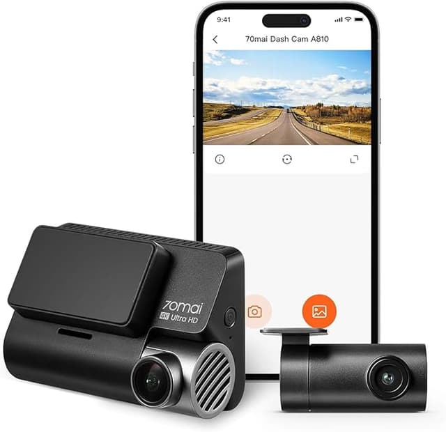داش كام 4K شاومي الإصدار الجديد للسيارة أمامية وخلفية Xiaomi 70mai Dash Cam A810 Front and Rear Cam - SW1hZ2U6MTcwNjMxMQ==