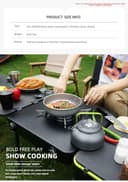Outdoor Camping Kitchen Station 60L with Integrated Stove Portable And Foldable 