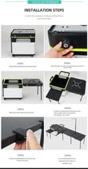 Outdoor Camping Kitchen Station 60L with Integrated Stove Portable And Foldable 