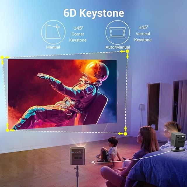 Byintek P19 Projector 1080P Smart Android Wifi Video Outdoor Mini Portable Pocket Projector