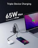 راس شاحن انكر جان برايم 65 واط 3 منافذ Anker 735 Charger GanPrime 3-Port