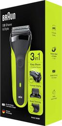 ماكينة حلاقة براون رجالي قابلة لاعادة الشحن Braun Shaver 300BT Rotation Electric Shaver Trimmer - SW1hZ2U6MTcwMTYyMA==