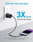 فيش جداري انكر 33 واط مع كابل ايفون 91 سم Anker 323 Charger With C-C Cable - SW1hZ2U6MTY4ODI4MQ==