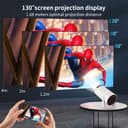 بروجكتر صغير للجوال منزلي 130 بوصة Mini Portable Smart Projector Android
