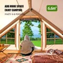 Toby's Inflatable Camping Tent with Pump 4-8 Person Glamping Tents Easy Setup 4 Season Waterproof Windproof Outdoor Oxford Tent
