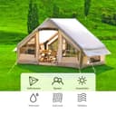 Toby's Inflatable Camping Tent with Pump 4-8 Person Glamping Tents Easy Setup 4 Season Waterproof Windproof Outdoor Oxford Tent