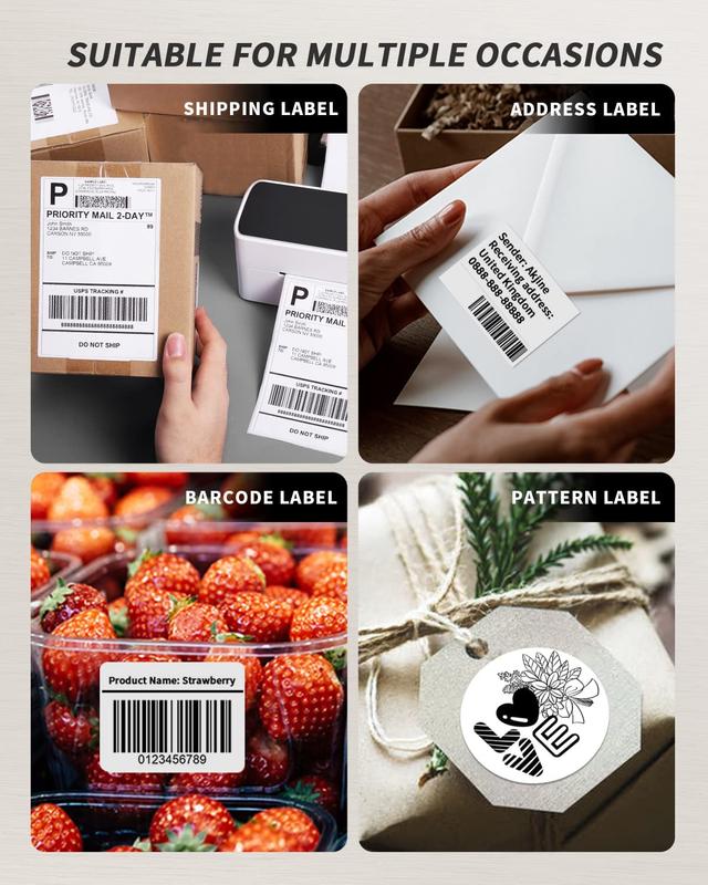 طابعة ملصقات شحن حرارية بلوتوث 4 × 6 بوصة Phomemo Bluetooth Thermal Shipping Label Printer